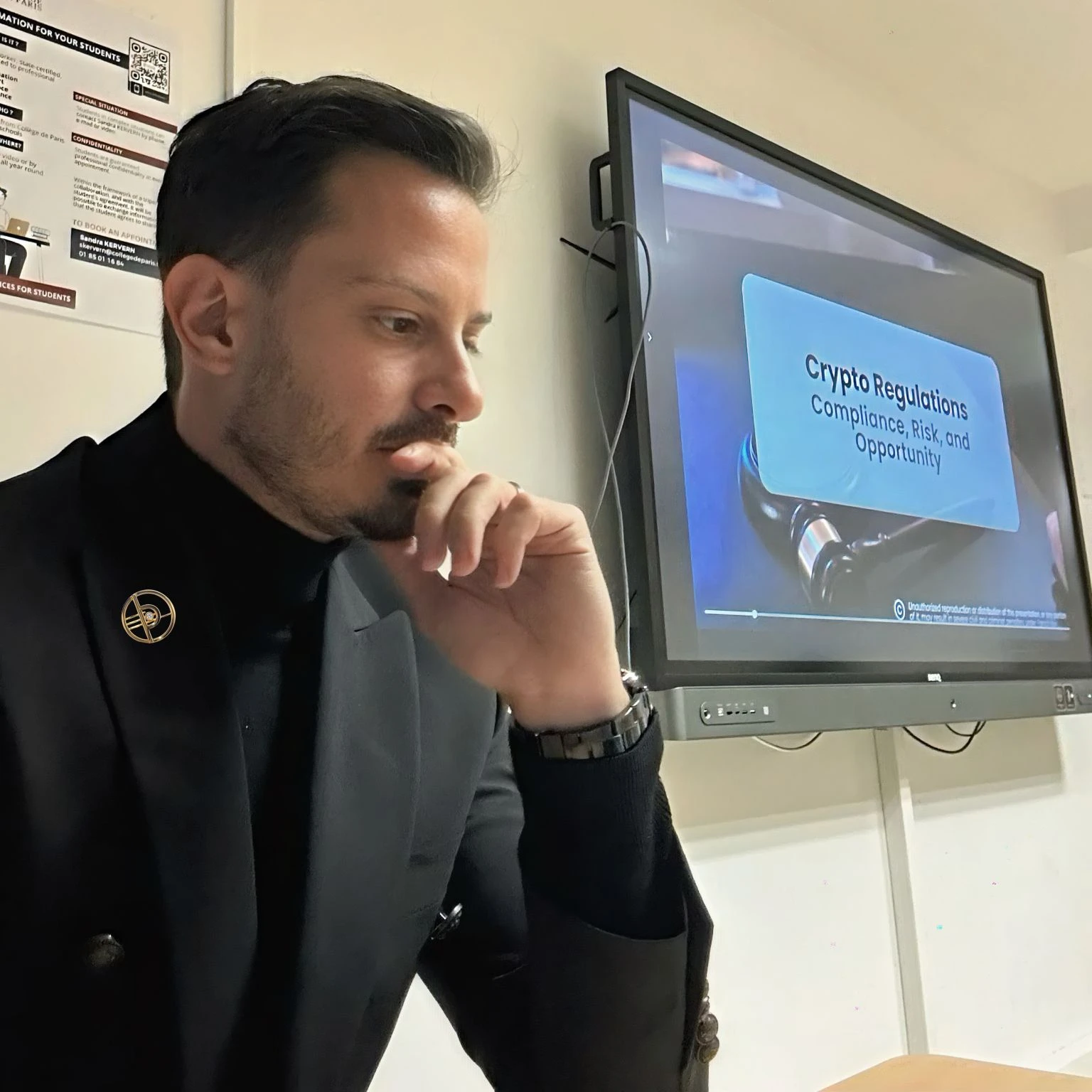 Bassel Assaad teaching at Collège de Paris, 2025