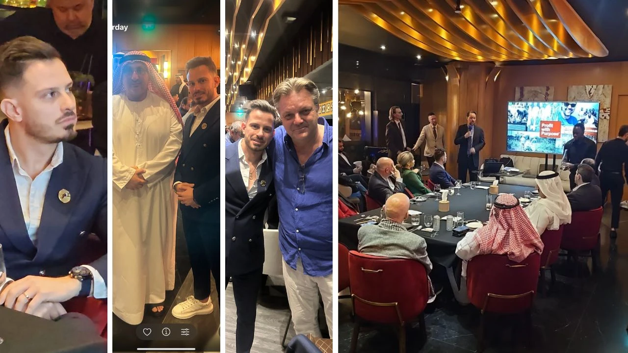 Bassel Assaad at the Napkin Inc. De Bacci family investment dinner, Dubai, May 2025