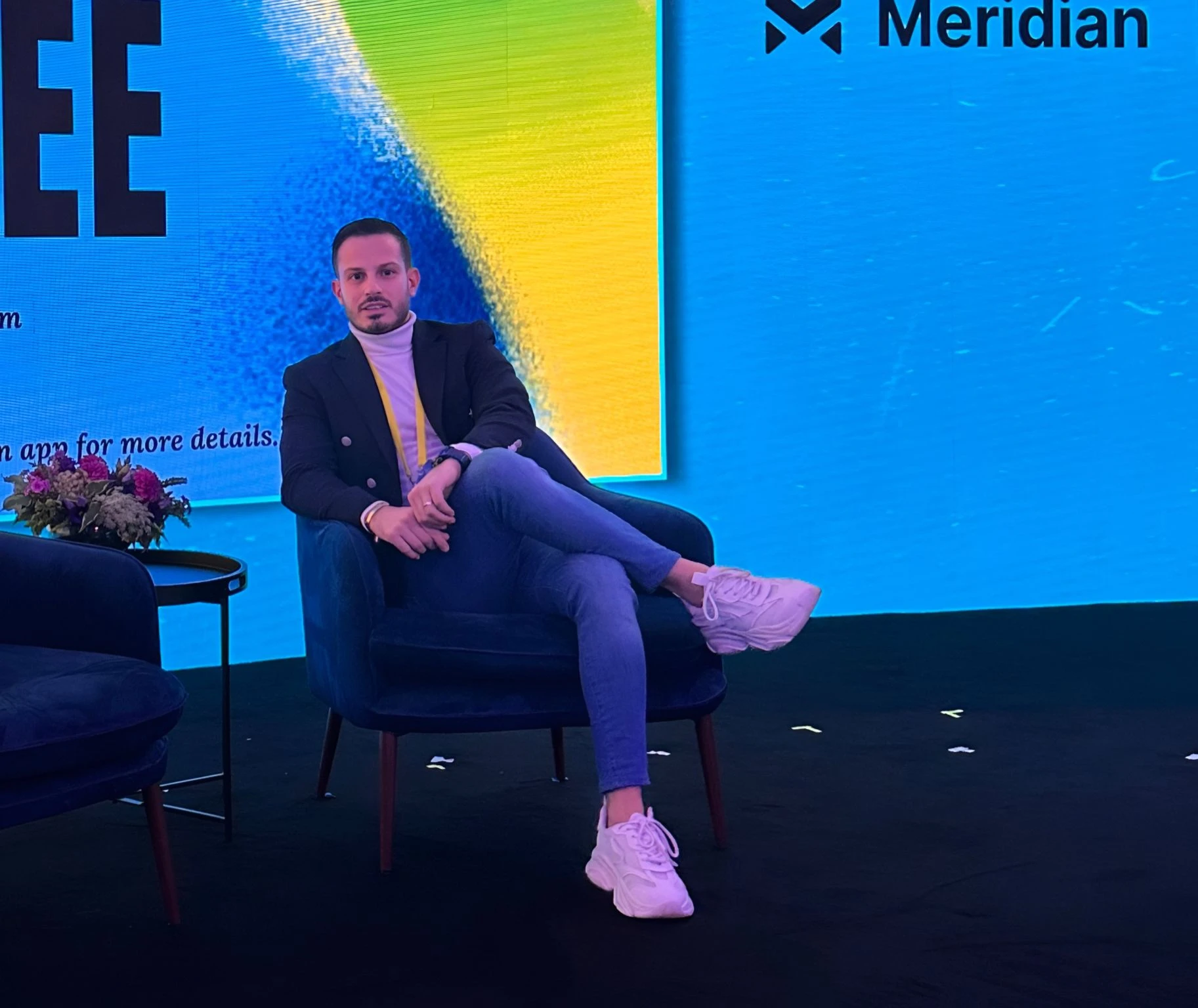 Bassel Assaad presenting Tracee at Stellar Meridian in London, October 2024